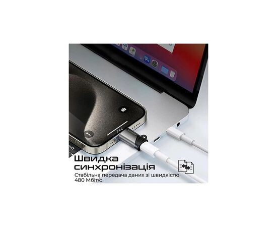 Перехідник Lightning M to USB-C F Promate (link-ci), зображення 3