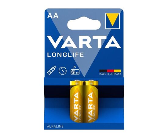 Батарейка Varta AA Longlife LR6 * 2 (04106101412)