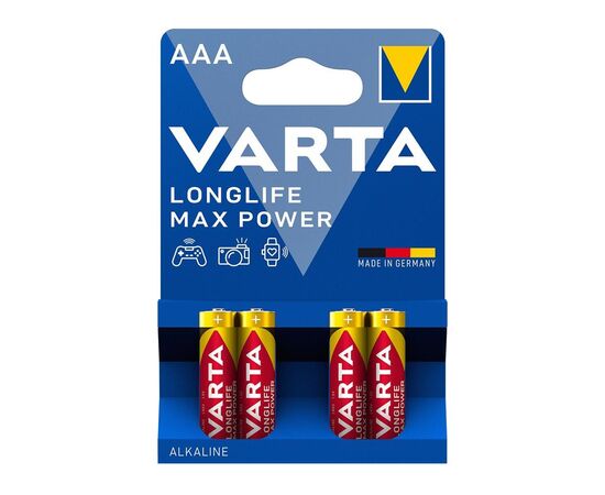 Батарейка Varta AAA Longlife Max Power лужна * 4 (04703101404)