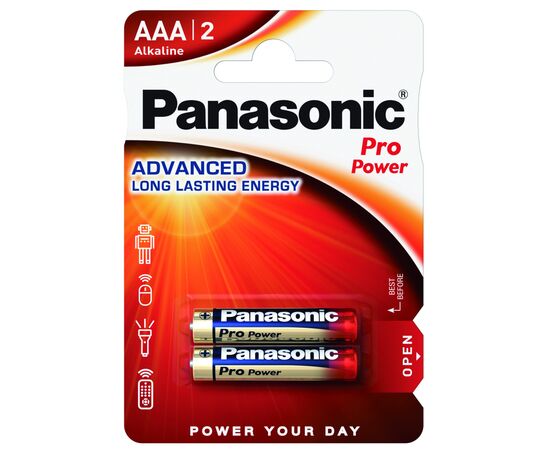 Батарейка Panasonic AAA LR03 Pro Power * 2 (LR03XEG/2BP)