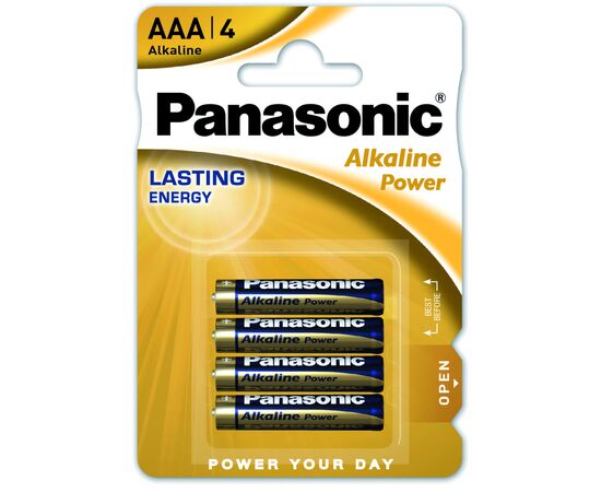 Батарейка Panasonic AAA LR03 Alkaline Power * 4 (LR03REB/4BPR)