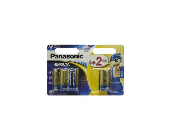 Батарейка Panasonic AA LR6 Evolta * 6(4+2) (LR6EGE/6B2F)