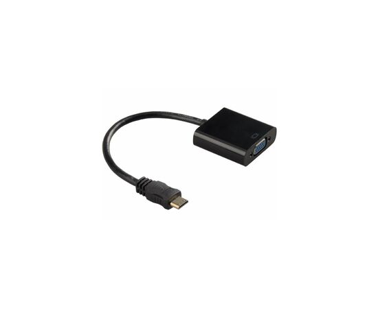 Переходник mini HDMI M to VGA F 0.3m 4K/2K black Voltronic (YT-C-mnHDMI(M)/VGA(F)-B)