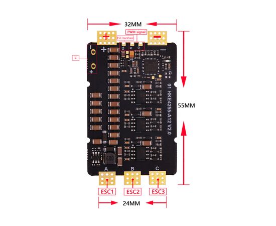 Регулятор ходу (ESC) HAKRC 4225 120A 12S (HAK4225), зображення 4