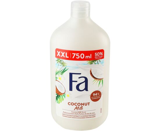 Гель для душа Fa Coconut Milk 750 мл (5201143734639), изображение 5