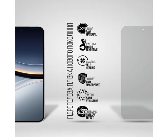 Пленка защитная Armorstandart hydrogel Anti-spy Xiaomi Poco F7 (ARM80340), изображение 2