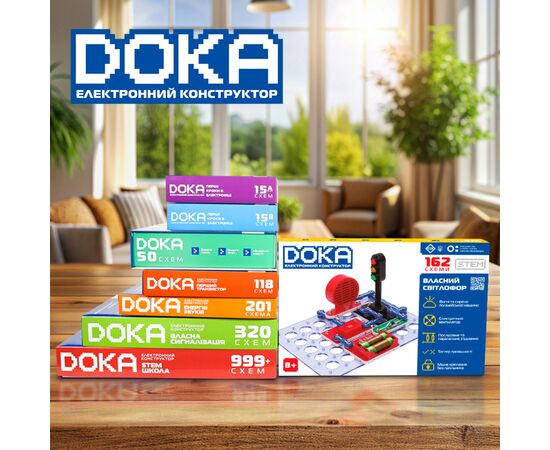 Конструктор DOKA електронний 162 схеми (D70714), зображення 4