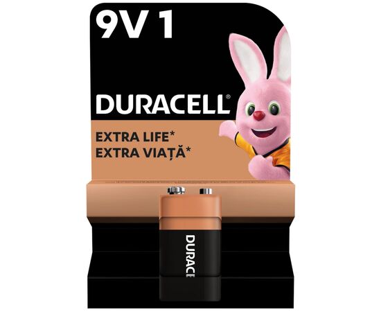Батарейка Duracell 9V щелочная 1шт. в упаковке (5000394066267 / 81483681)
