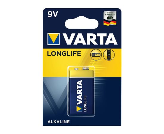 Батарейка Varta Longlife 9V 6LR61 (04122101411)