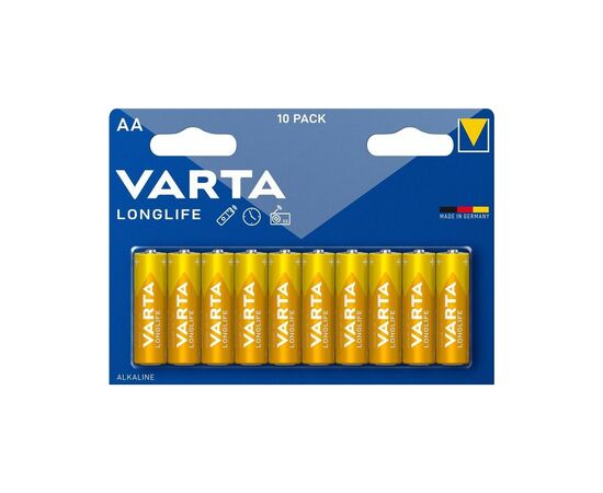 Батарейка Varta AA Varta Longlife щелочная * 10 (04106101461)