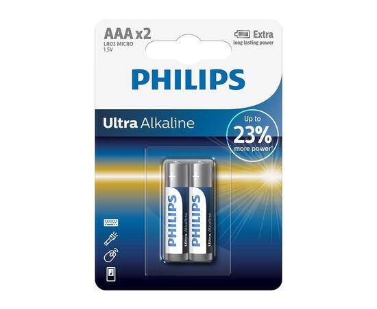 Батарейка Philips AAA LR03 Ultra Alkaline * 2 (LR03E2B/10)