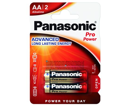 Батарейка Panasonic AA PRO POWER * 2 (LR6XEG/2BPR / LR6XEG/2BPU)