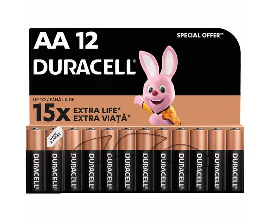 Батарейка Duracell AA лужні 12 шт. в упаковці (5000394006546 / 81551275)