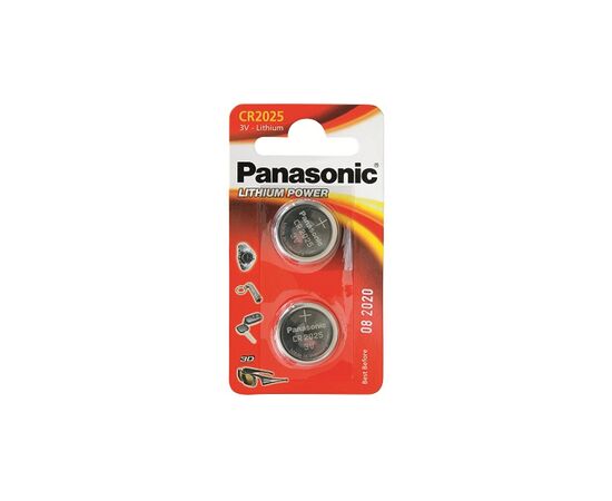 Батарейка Panasonic CR 2025 * 2 LITHIUM (CR-2025EL/2B)