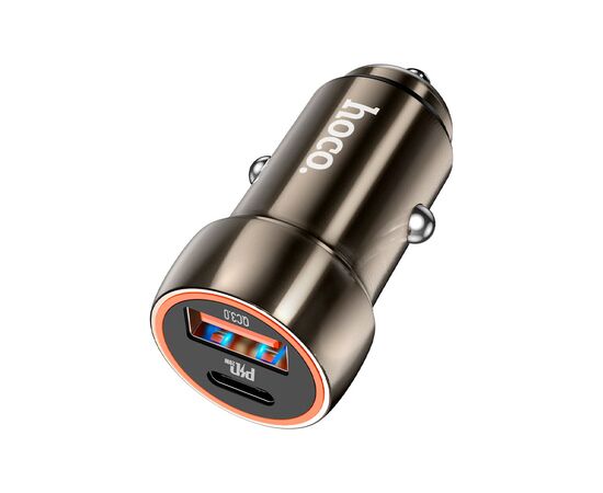 Зарядное устройство HOCO HOCO Z46A Blue whale USB-C PD20W + USB QC3.0 Metal Gray (6931474770332)