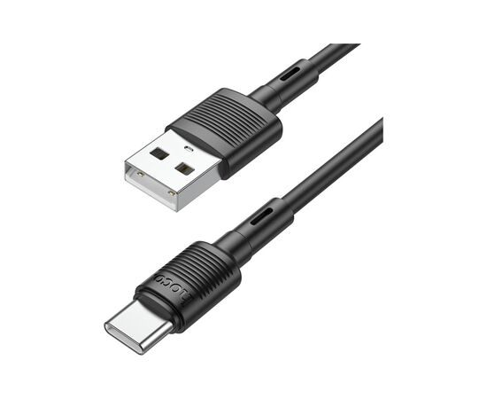 Дата кабель USB 2.0 AM to USB-C 1.0m 3A PVC X83 black HOCO (6931474770905)