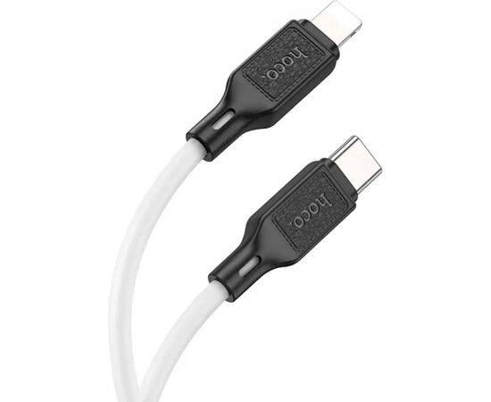 Дата кабель USB-C to Lightning 1.0m Cool silicone PD 20W X90 white HOCO (6931474788399), изображение 2