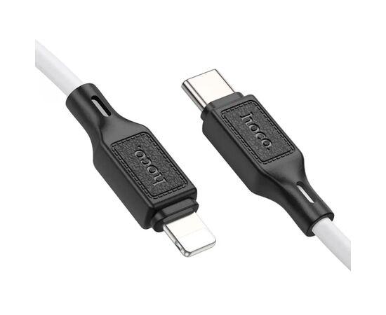 Дата кабель USB-C to Lightning 1.0m Cool silicone PD 20W X90 white HOCO (6931474788399), изображение 3