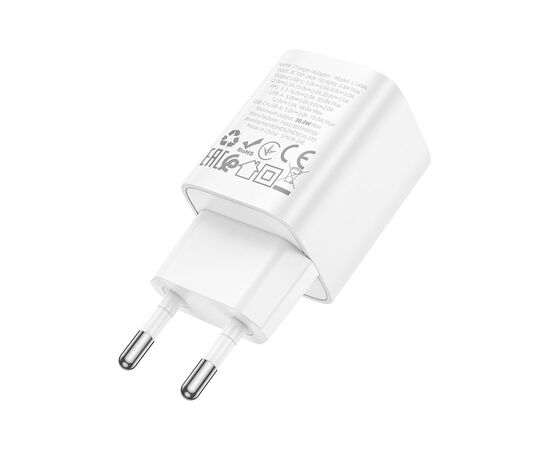 Зарядное устройство HOCO C149A Charm 1xUSB-C PD30W + 1xUSB QC3.0 White (6942007630337), изображение 5