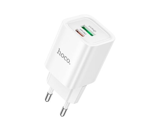 Зарядное устройство HOCO C149A Charm 1xUSB-C PD30W + 1xUSB QC3.0 White (6942007630337)