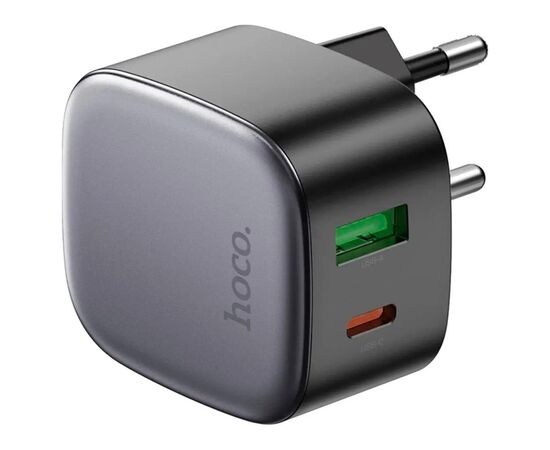 Зарядное устройство HOCO CS32A Rise 1xUSB-C PD20W + 1xUSB QC3.0 Black (6942007617451), изображение 2
