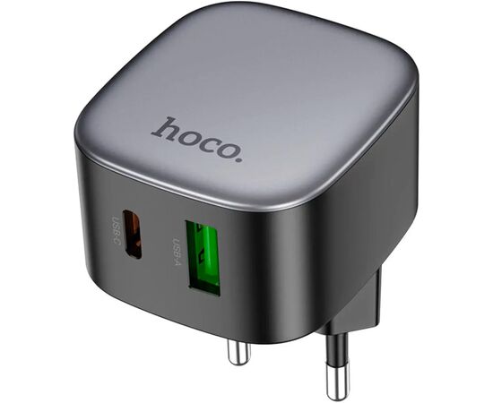 Зарядное устройство HOCO CS32A Rise 1xUSB-C PD20W + 1xUSB QC3.0 Black (6942007617451), изображение 3