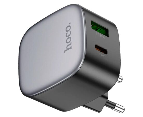 Зарядное устройство HOCO CS32A Rise 1xUSB-C PD20W + 1xUSB QC3.0 Black (6942007617451), изображение 4