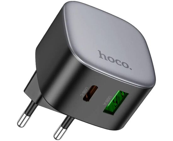 Зарядное устройство HOCO CS32A Rise 1xUSB-C PD20W + 1xUSB QC3.0 Black (6942007617451), изображение 5