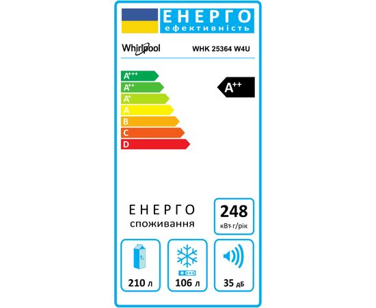 Холодильник Whirlpool WHK25364W4U, зображення 8
