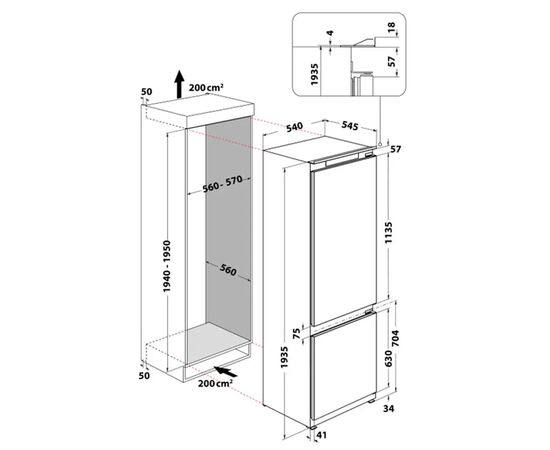Холодильник Whirlpool WHC20D011B1, зображення 2
