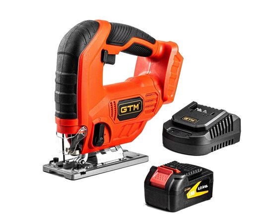 Електролобзик GTM JS18/65 18V, 4Ah, 0-2500ход/хв, Quick Fix (JS18/65_KIT)