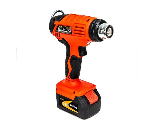 Строительный фен GTM HGC18/550, 18V, 350/550С, 160/200л/мин, 4Ah (HGC18/550_KIT), изображение 2