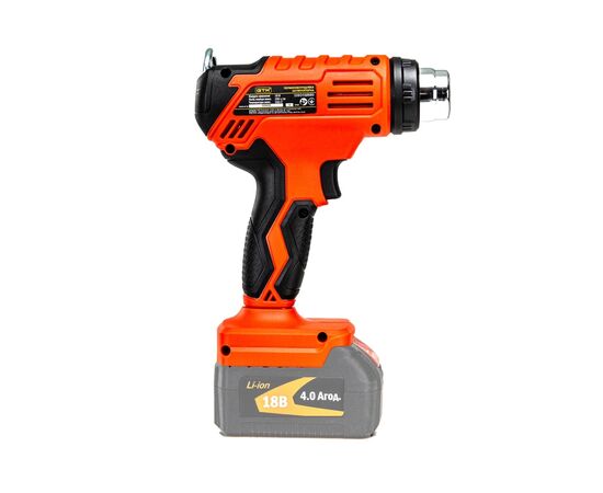 Строительный фен GTM HGC18/550, 18V, 350/550С, 160/200л/мин (без АКБ и ЗП) (HGC18/550_BARE TOOL), изображение 4