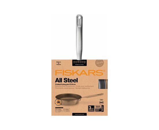 Сковорода Fiskars All Steel матова 24 см (1064743), изображение 6