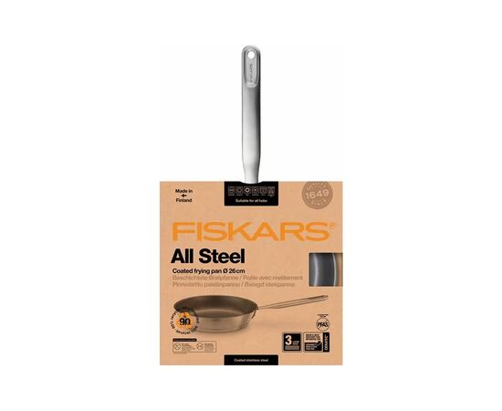 Сковорода Fiskars All Steel матова 26 см (1064744), изображение 7
