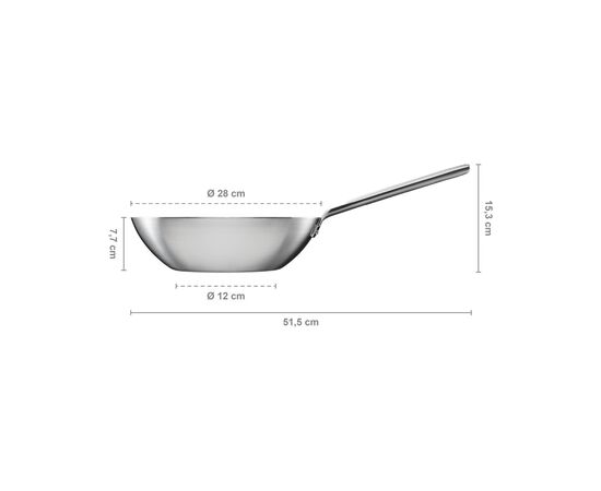Сковорода Fiskars Вок Norden 28 см без покриття (1067630), изображение 7