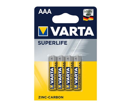 Батарейка Varta SUPERLIFE Zinc-Carbon R03 * 4 (02003101414)