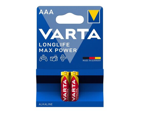 Батарейка Varta AAA Longlife Max Power лужна * 2 (04703101412)