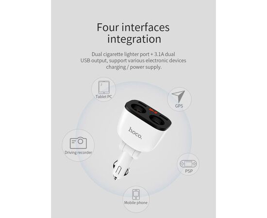 Зарядное устройство HOCO HOCO Z28 Power ocean 2xUSB + display White (6957531091967), изображение 11