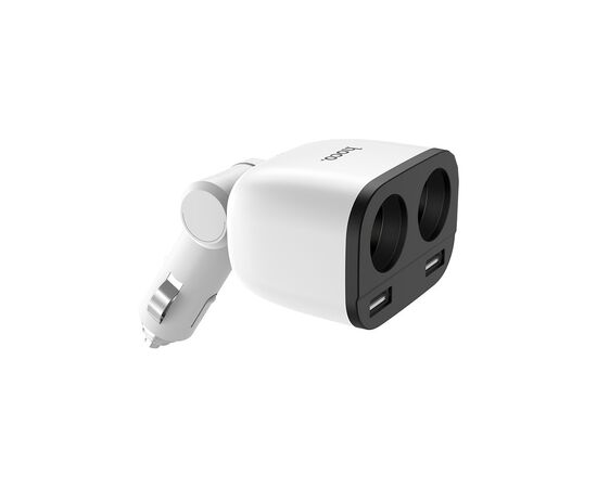 Зарядное устройство HOCO HOCO Z28 Power ocean 2xUSB + display White (6957531091967), изображение 4