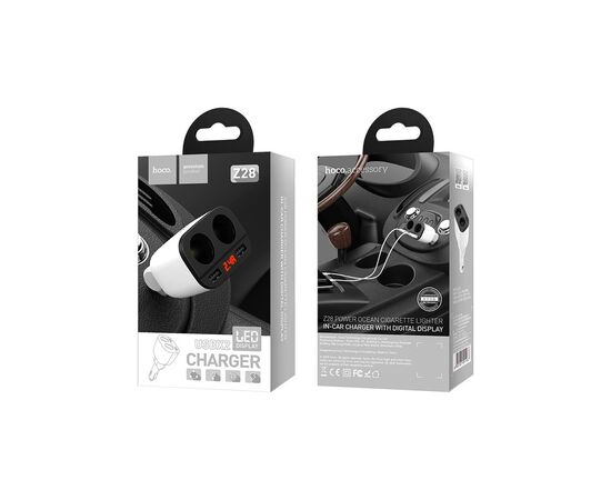 Зарядное устройство HOCO HOCO Z28 Power ocean 2xUSB + display White (6957531091967), изображение 7