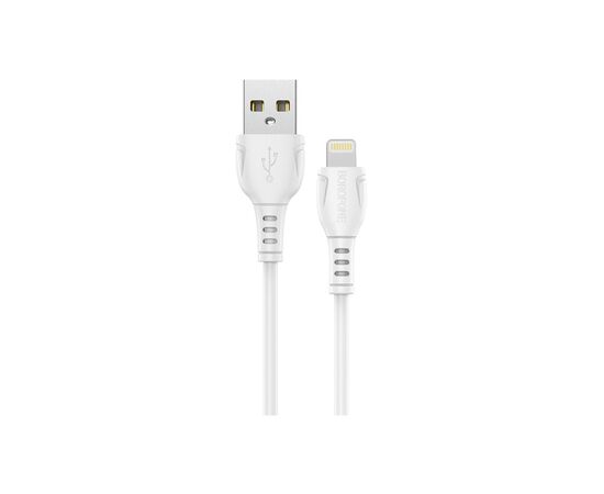 Дата кабель USB 2.0 AM to Lightning 1.0m 2.4A PVC BX51 white BOROFONE (6931474743909), зображення 2