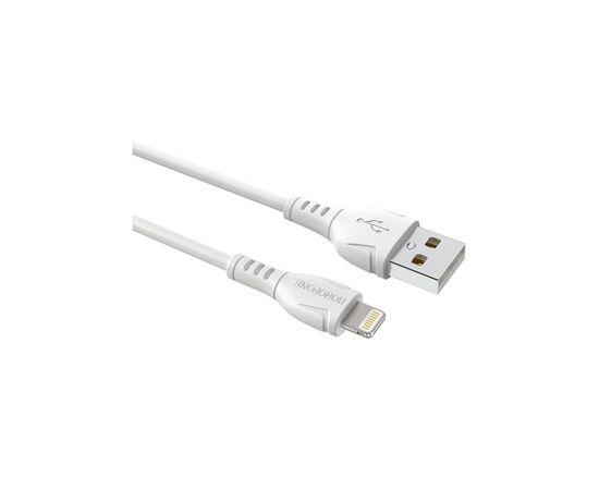 Дата кабель USB 2.0 AM to Lightning 1.0m 2.4A PVC BX51 white BOROFONE (6931474743909), зображення 3
