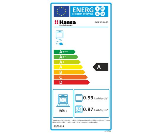 Духовой шкаф Hansa BOES68463, изображение 12
