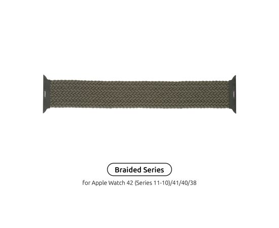 Ремінець до смарт-годинника Armorstandart Braided Solo Loop для Apple Watch 42 (Series 11-10)/41/40/38 Inverness Green Size 6 (144 mm) (ARM58065)