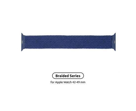 Ремінець до смарт-годинника Armorstandart Braided Solo Loop для Apple Watch 49/46/45/44/42 (Series 1-3) Atlantic Blue Size 6 (148 mm) (ARM58078)