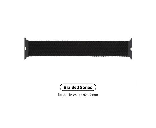 Ремінець до смарт-годинника Armorstandart Braided Solo Loop для Apple Watch 49/46/45/44/42 (Series 1-3) Charcoal Size 10 (172 mm) (ARM58074)