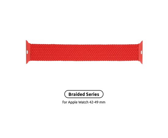 Ремінець до смарт-годинника Armorstandart Braided Solo Loop для Apple Watch 49/46/45/44/42 (Series 1-3) Red Size 10 (172 mm) (ARM58083)