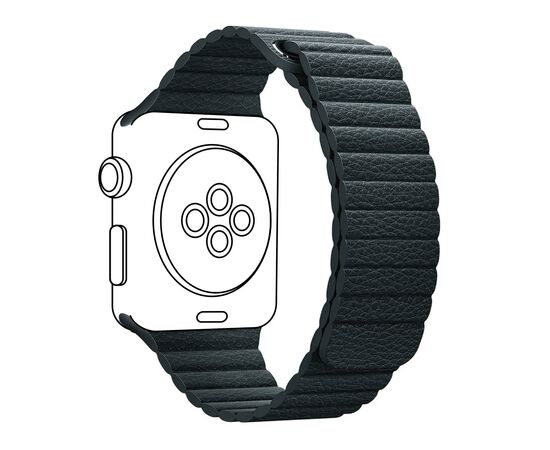 Ремінець до смарт-годинника Armorstandart Leather Loop для Apple Watch 42 (Series 11-10)/41/40/38 Midnight Blue (ARM57839)