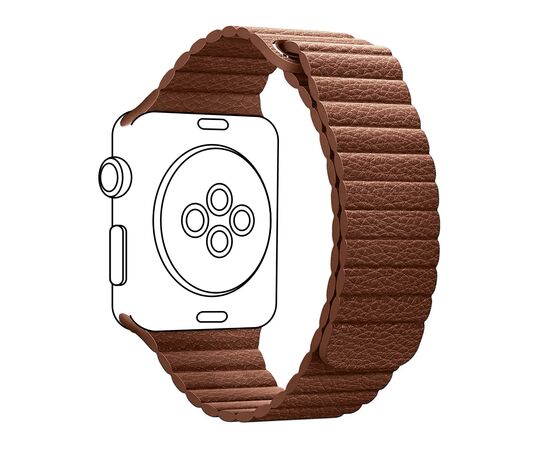 Ремешок для смарт-часов Armorstandart Leather Loop для Apple Watch 42 (Series 11-10)/41/40/38 Saddle Brown (ARM57843)